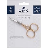 DMC 6123/3 Embroidery Scissors - 3-3/4-Inch - Gold/Silver