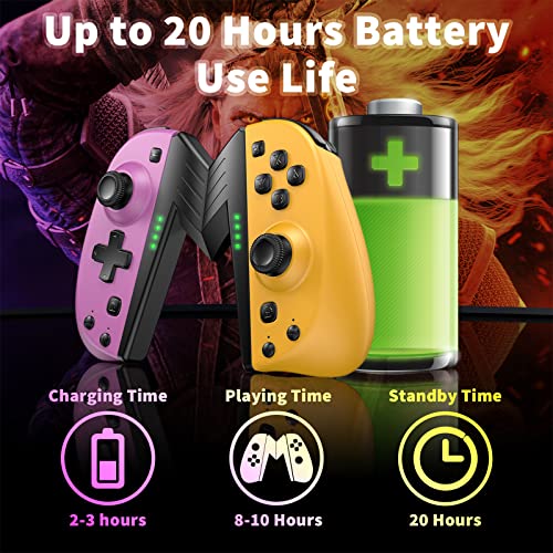 ALIENGT Joy Cons for Switch Nintendo, Ergonomic Switch Joycons Compatible With Nintendo Switch