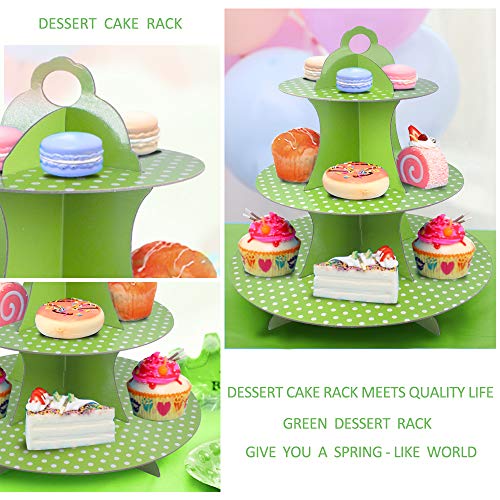 image for YEKOO Cupcake Stand 3 Tier Cupcakes Holders for Parties Baby Cardboard