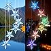 Color Changing Wind Chime Blue Star LED Wind Chime Wind Mobile Portable Waterproof Outdoor Decorative Romantic Wind Bell Light for Patio Yard Garden Home