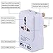 LURICO UK Travel Adapter Plug with 2 USB (1A) Charging Ports Grounded Built in Surge Protector and Light Indicator - Plug Type G for Great Britain, Hong Kong, Singapore & More