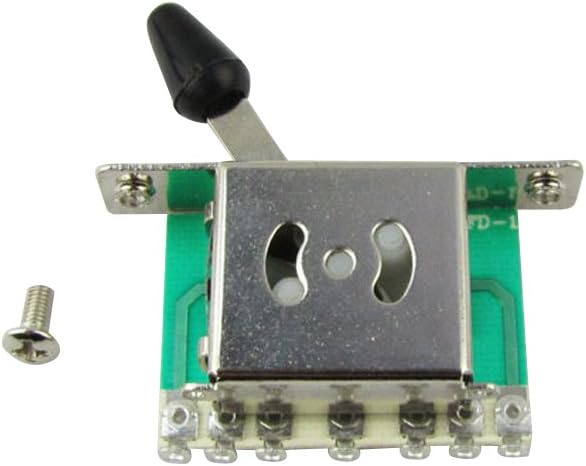 Musiclily Metric 5 Way Guitar Pickup Selector Switch for Strat Tele Electric Guitar Black and White Tips - Image 4