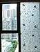 DUOFIRE Window Film Privacy Window Film Frosted Glass Film No Glue Static Cling Glass Film Anti-UV Window Sticker for Bathroom Bedroom Living Room (Black Flower-DP014B, 35.4in. x 78.7in.)