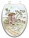 Toilet Tattoos, Toilet Seat Cover Decal, Lori's Outhouse, Size Elongated