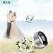 MNH Tungsten Wedding Band-Mens Tungsten Ring-Black Plated Inner Ring- 8mm Brushed Surface