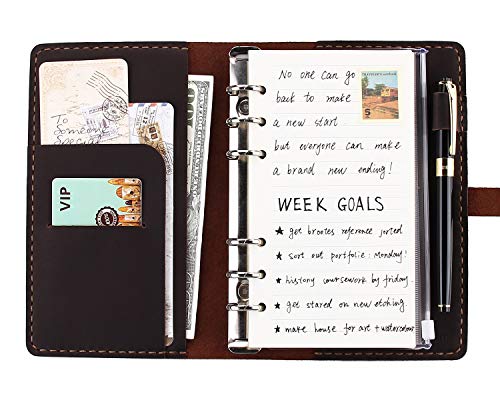 Cuadernos de cuero premium recargables