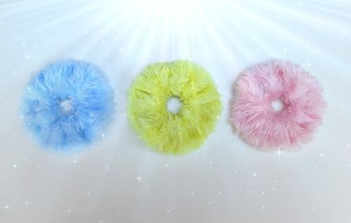 Amazon Com Scrunchy Clueless Large Fun Fur Scrunchies Fuzzy