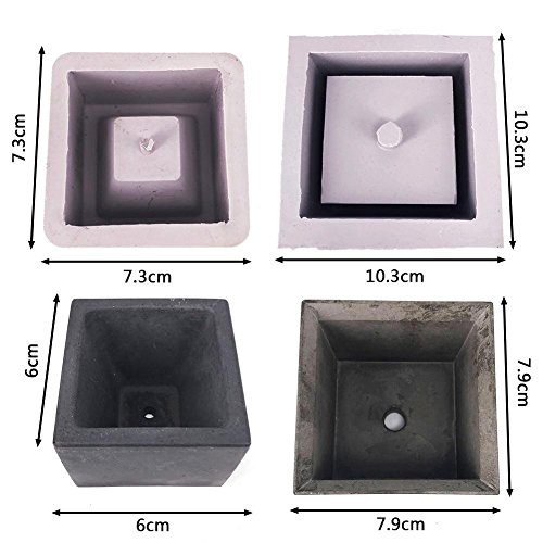 Topaty Ceramic Clay Pots Mold Planter Silicone Mould for Home Decoration Table Crafts Making Creative Flower Pot Molds for Garden Indoor Outdoor Decoration - Thumbnail 5