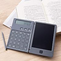 NBLYW Smart Calculator with Handwriting Drawing Screen Board, Single Color LCD Counter, Electronic Calculator for School Finance Counter Commercial