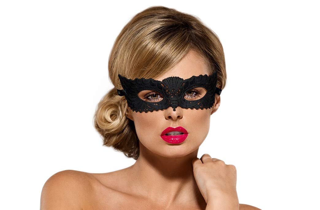 Obsessive Seductive Eye Mask with Luxurious Detail, Quality Made in EU, in Pretty Gift Box, black, One size