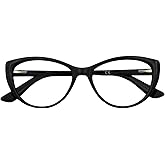 Rayzzol Classic Cateye Reading Glasses for Women – Retro Butterfly Frame, Blue Light Blocking Readers, HD Lens, Spring Hinge