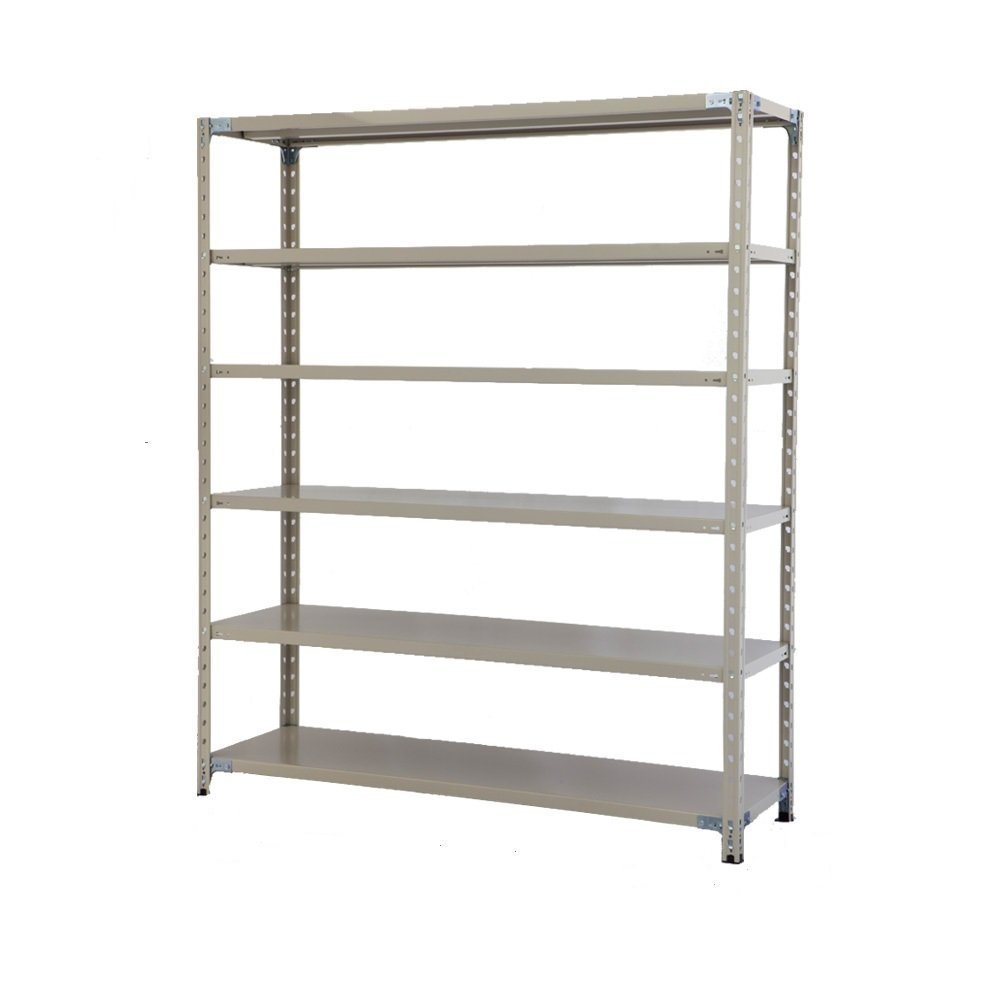 プラス KR 軽量 スチールラック 業務用 (天地6段) 耐荷重150kg/段 |奥行462mm 高さ1500mm 幅1512mm 簡単組立 601661 ライトグレー の商品画像