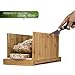 Bamboo Bread Slicer | Perfect Homemade Bread Slices Using Wooden Cutting Guide | Compact & Foldable | FREE Storage Tote Bag!