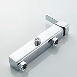 Ibergrif Gold Square Shower Mixer Tap Hand Shower Hose Holder Chrome view 5