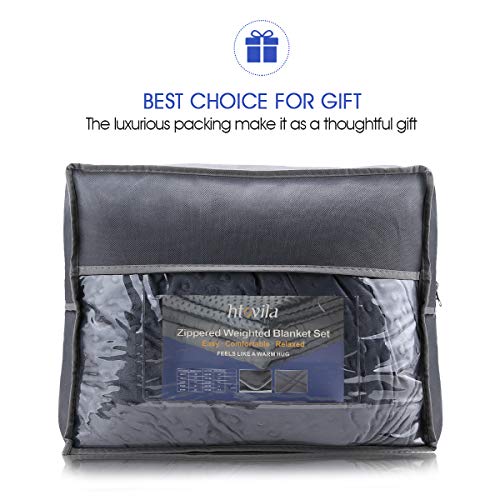 htovila Weighted Blanket 10 lbs 48"x72" for Kids& Adults, Heavy Blanket