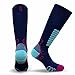 Eurosock Women Sweet Silver Ski Socks, Navy, Small