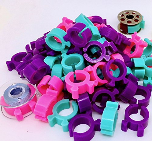 PeavyTailor 24 Bobbin Holder Clamps Clips Great for Embroidery, Quilting and Sewing Thread