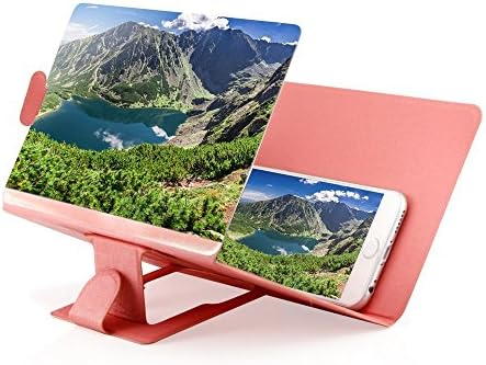 3D Enlarged Screen Mobile Phone Amplifier Magnifier Bracket Cellphone Holder (FDJ Pink)