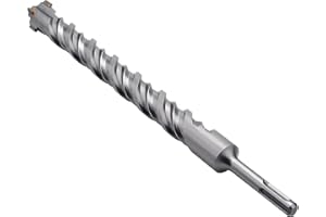 GRIXLEN 1-1/8 in x 10.2 in (28 x 260mm) SDS Plus Rotary Hammer Drill Bit, Concrete Drill Bit,Masonry Drill Bit for Concrete, Brick and Cement, Length : 260mm / 10.2 inch, 1-1/8 inch （ 28mm)