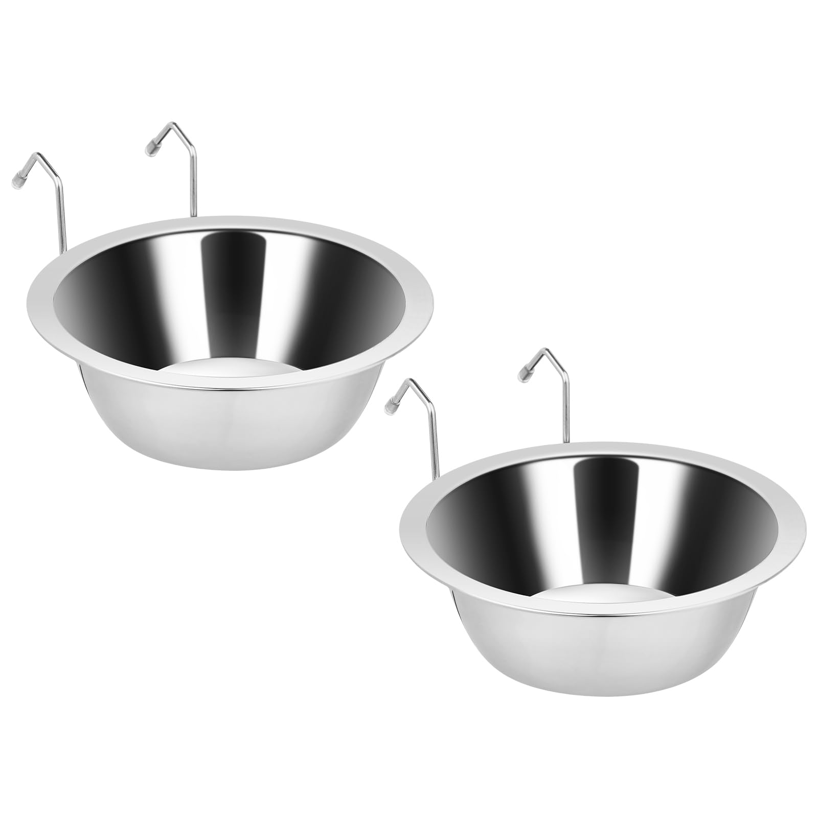 Photo 1 of Fri4Free 2PCS Kennel Water Bowl Hanging, Stainless Steel Puppy Bowls for Small Dog Cage, Kennel, Crate, Catio Accessories, Dog Crate Water Bowl Dish Feeder Food Holder No Spill (20oz/2.5cups)