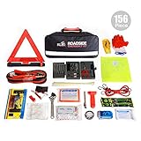 Kolo Sports Roadside Emergency Kit 156-Piece Multipurpose Emergency Pack - Great for Automotive Roadside Assistance & First Aid Set - The Ultimate All-in-One Solution