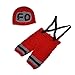 Yarra Modes Baby Photography Props Handmade Crochet Knit Fireman Caps Pants Photo Costume Prop (0-12 Month)