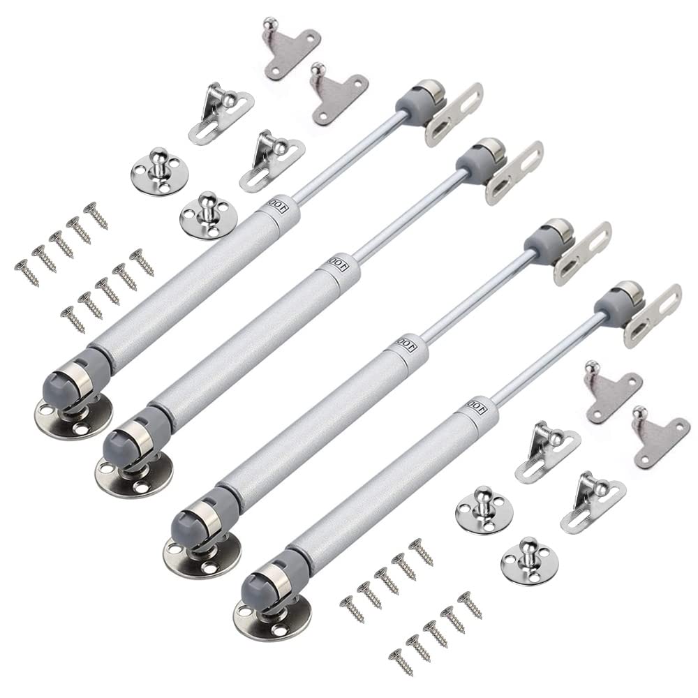 4 Pieces Pneumatic Support Rod, Gas Spring Hydraulic Rod, Duty Gas Spring Strut, Safety Gas Spring Strut, for Bar, Kitchen, Cupboards, Wardrobe, Cabinet Door, Box Cupboard
