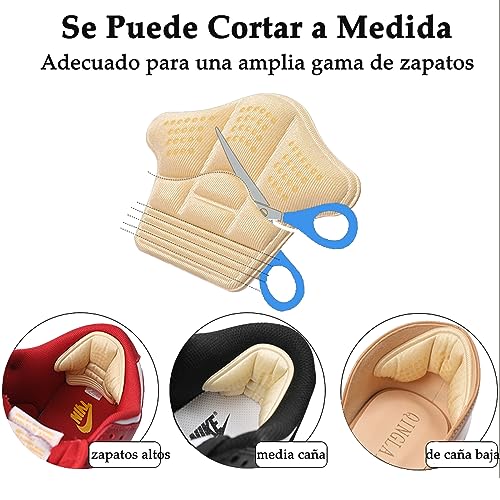 YEELEWO 12PCS Plantillas Para Zapatos, Almohadillas de Talón para Zapatos Sueltos, Plantillas para Zapatos Tacones Protector, Talonera autoadhesiva, Adecuado para calzado deportivo de hombre y mujer, zapatos de cuero, tacones altos, etc.