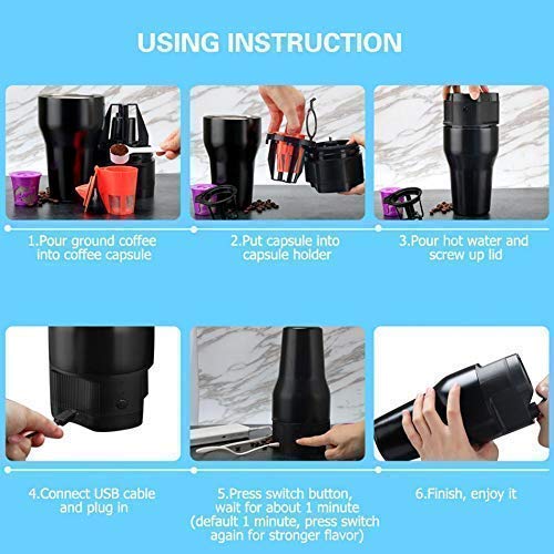 Kaffeemaschine Kaffeemaschine, Mini elektrische Kaffeemaschine, Kapsel, Pulver doppelte Zweck, Kapsel Kaffeemaschine… – Bild 8