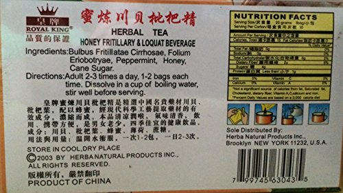 Royal King Honey Fritillary & Loquat Beverage 20g X 10 Bags