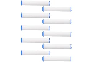 Lawnoval PP Cotton Shower Filter Replacement 10 Pcs, Water Purification Cartridge for Removing Dirt and Impurities, Ideal for