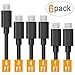 Micro USB Cable Android, Covery Family 6-Pack (2x1ft, 3x4ft, 1x6ft) USB to Micro USB Cables High Speed USB2.0 Sync and Charging Cables for Samsung, HTC, Motorola, Nokia, Kindle, MP3, Tablet and more