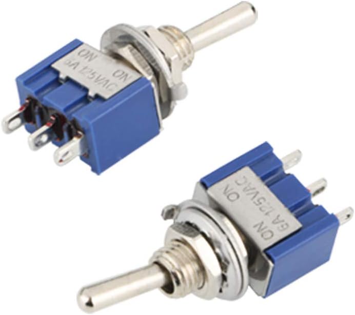 CESFONJER 15 Pcs SPDT Mini Micro Toggle Switch, ON/Off 3 Pins 2 Position Miniature Toggle Switch AC 125V/6A - Image 3