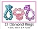 Tiaras, Diamond Rings, Jewel Bracelets & More, Girl's Princess Party Favor Pack (12 Crowns, 12 Rings, 12 Bracelets & More)