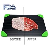 YuBoBo Fast Defrosting Tray, Rapid Thaw Defrosting Tray Meat Magical Plate,The Natural And Fast Way To Thawing Frozen Food, Without Electricity, Microwave Or Other Tools (Green Legs)