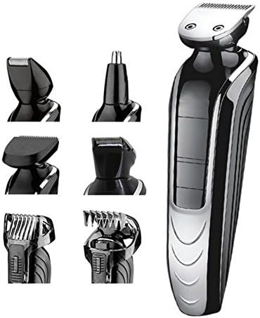Men Electric Hair Clipper 6 In 1 Multi Grooming Kit Beard Nose Hair Trimming LCD Indicator Light Rechargeable Best Gift For Men