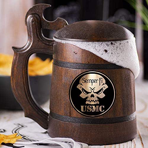 usmc beer mug