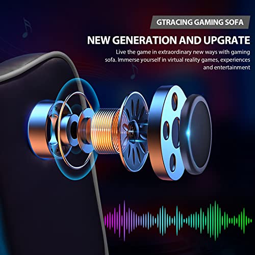 GTRACING Gaming Recliner Chair with Bluetooth Speakers Racing Style