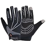 MATT SAGA Cycling Gloves Full Finger Bike Bicycle Gloves Touch Screen Windproof Mountain Bike Road Bike Gloves Gel Padded Riding Driving Winter Gloves for Men and Women Shock Absorbing Breathable