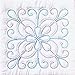 Jack Dempsey Needle Art 732103 XX Design 6-Quilt Block, 18-Inch by 18-Inch, White