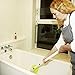 Phaewo Spin Scrubber with LED Display, Long Extension Handle Shower Cleaner, Including 2 Power Scrubber Brushes, 3 Mops, One Sponge and a Storage Rack, New Generation of Cleaning Supplies, White