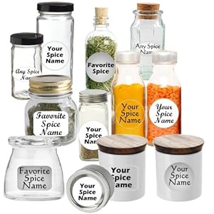 Amazon.com: Premium Spice Jar Labels Custom Set of 145 ...
