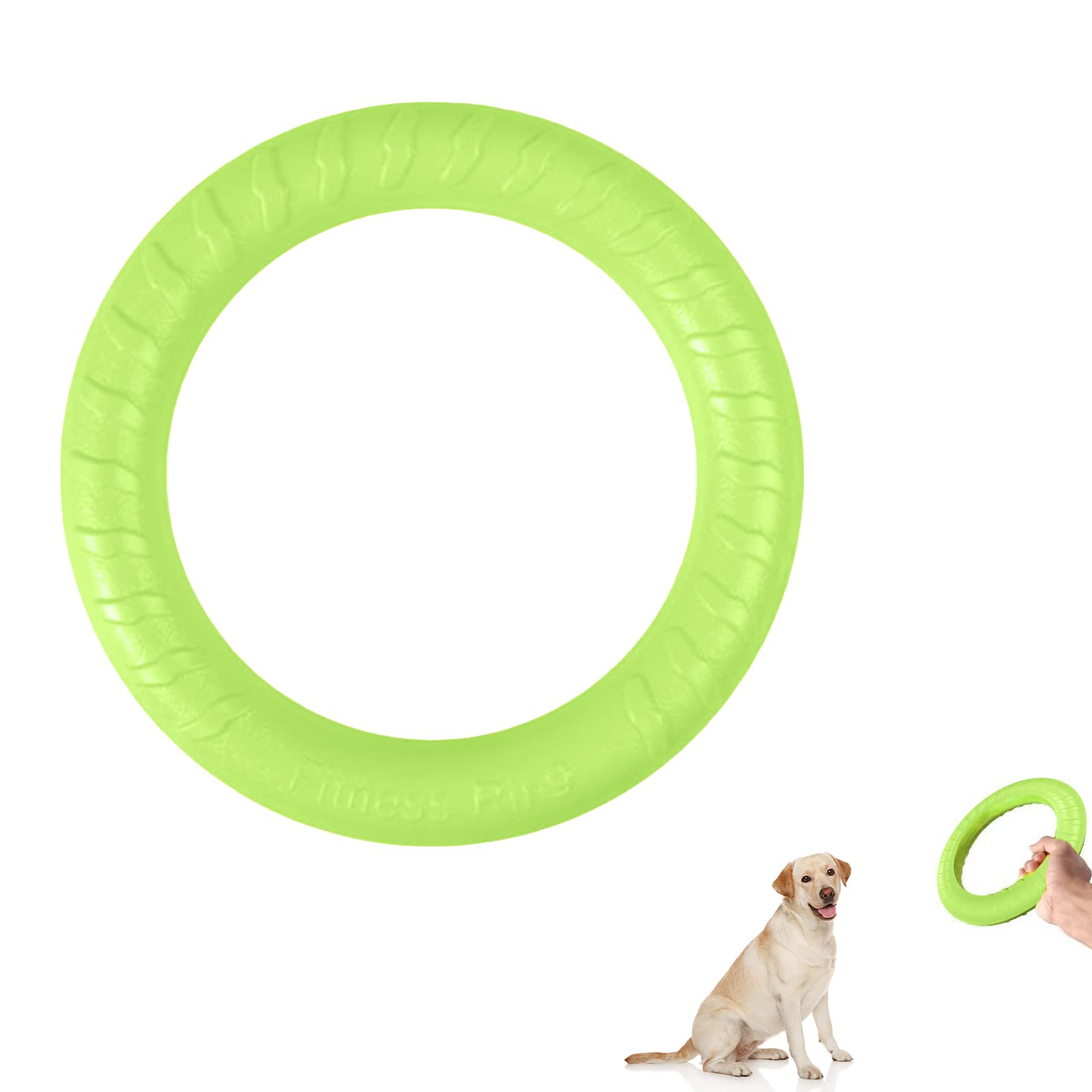 QEEROYO Dog toy, interactive dog toy, dog ring, rubber ring dog toy, dog fitness ring, dog bite ring, interactive training ring for throwing, catching, gripping