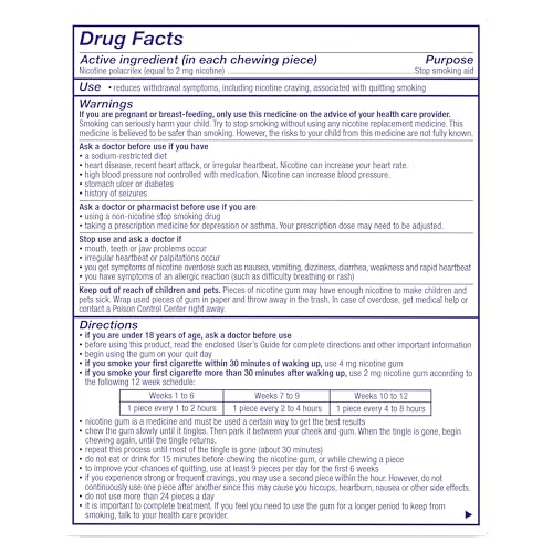 NICORETTE NICOTINE GUM STOP SMOKING AID, 2 MG, ORIGINAL FLAVOR – 200 COUNT