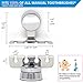 HOME SO Toothbrush Holder with Suction Cup Hanger - Hygienic Bathroom Organizer Holds up to 4 Toothbrushes - Stainless Steel Chrome - Removable Reusable Stick on Bathroom Mirror or in Shower…