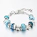 Majesto Beach Charm Bracelet for Women and Girls 7-8.5 Inch Shell Bracelet Sea Turtle Bracelet Summer Bracelets Sea Glass Jewelry Gifts Silver Plated