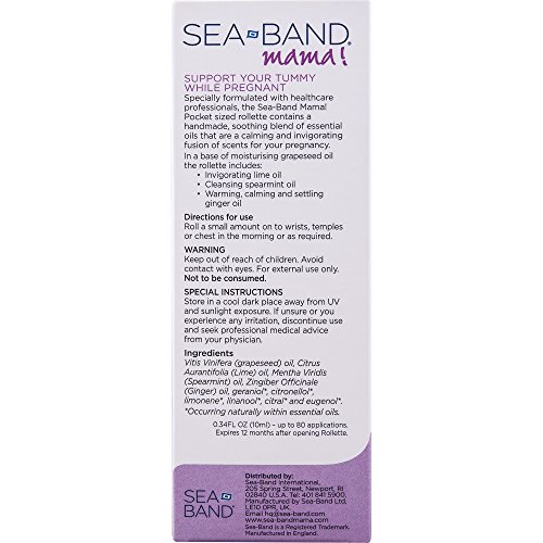 SeaBand Mama! Essential Oil Calming Aromatherapy Rollette for Morning