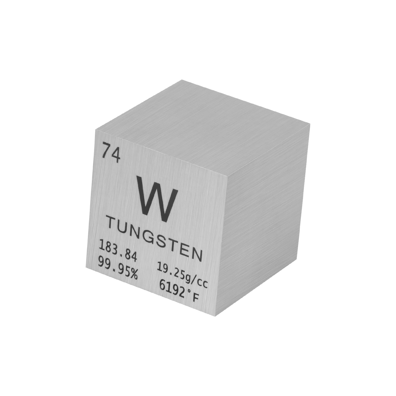 Photo 1 of 1’(25mm) Tungsten Element Cube Metal Cube, Periodic-Table of Elements, 99.95% Purity, Laser Engraved for Teaching, Gift, Collection