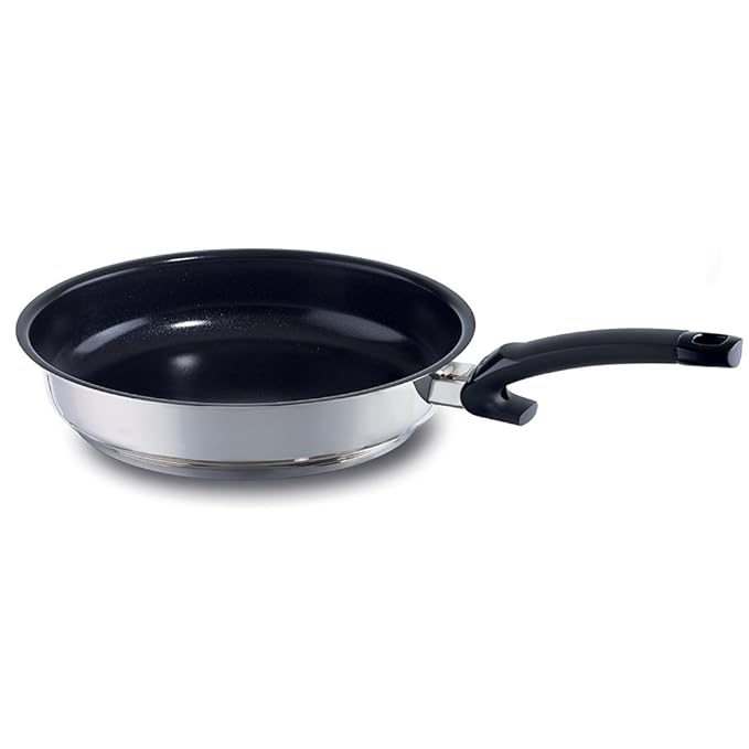 Fissler Pfanne crispy ceramic comfort – Pfanne versiegelt – 28 cm Ø Edelstahl Bratpfanne beschichtet – Induktion geeignet – 1