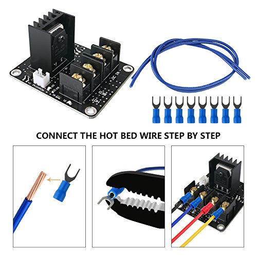 Heat Bed Power Module, 2-Pack 3D Printer Hot Bed Power Expansion Board/Heatbed Power Module/MOS Tube High Current Load Module with Cables - Thumbnail 6